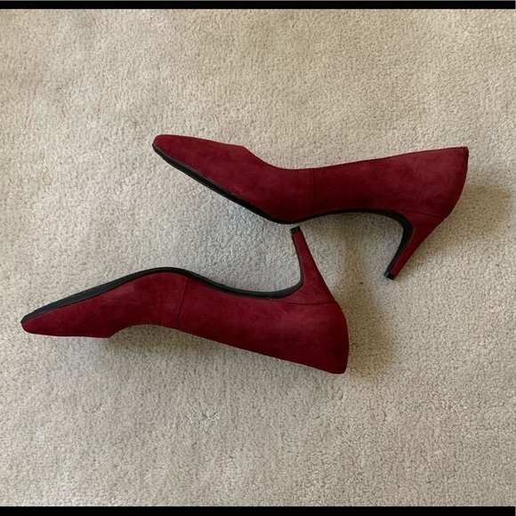 Nine West NEW Eniola 9X, red pointy pump Suede leather, size 6.5, jewel red - Picture 4 of 16